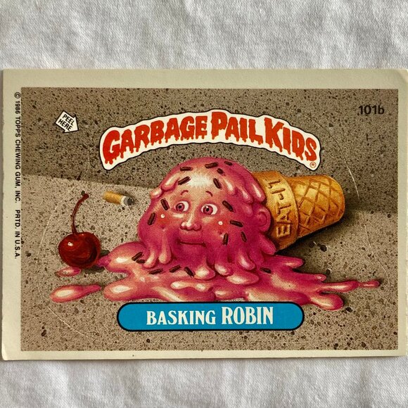 Garbage Pail Kids Card 1986 Topps - 101b  Basking Robin - Picture 1 of 2